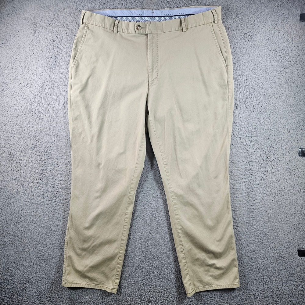 Peter‎ Millar Mens Chinos Khaki Pants Size 38 x 27 Flat Front Casual Dress